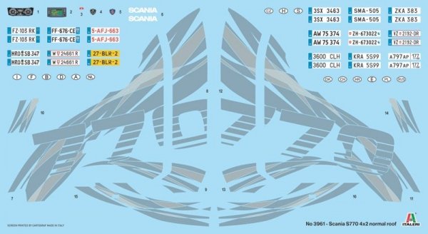 Italeri 3961 Scania S770 4x2 Normal Roof - LIMITED EDITION 1/24