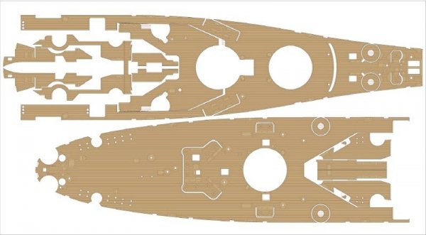 Pontos 37026FN USS BB-63 Missouri 1945 Advanced Detail Up Set (Teak tone stained wooden deck) (1:350)