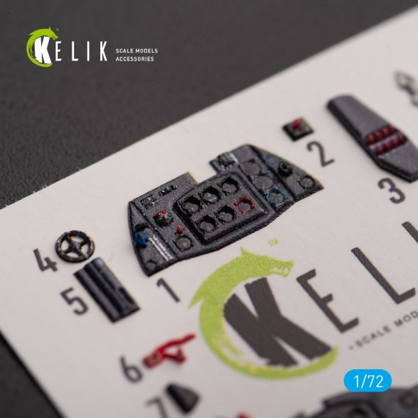 KELIK K72145 Me 163 B/S Komet - interior 3D decals for Hobby 2000/Academy kit 1/72