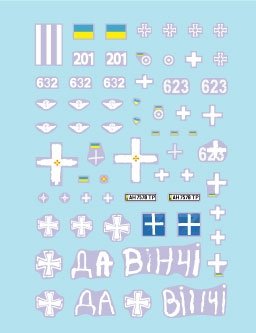 Star Decals 72-A1164 War in Ukraine 21 Ukrainian Big Guns and Rocket Artillery. 2S1 Gvostika, 2S9 Nona, 2S19 Msta-s, TOS-1 and BM-21 Grad 1/72