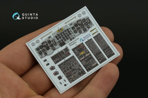 Quinta Studio QD35123 CH-47A 3D-Printed coloured Interior on decal paper (Trumpeter) 1/35