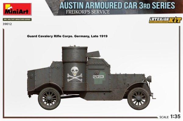 MiniArt 39012 AUSTIN ARMOURED CAR 3rd SERIES: FREIKORPS SERVICE. INTERIOR KIT 1/35