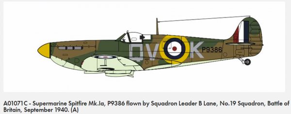 Airfix 01071C Supermarine Spitfire Mk.Ia 1/72