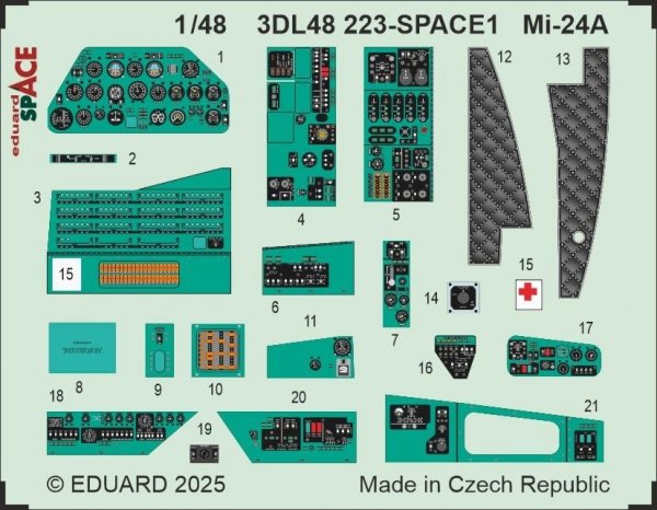 Eduard 3DL48223 Mi-24A SPACE TRUMPETER 1/48
