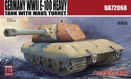 Modelcollect UA72068 German E-100 Heavy Tank w/Mouse Turret 1:72