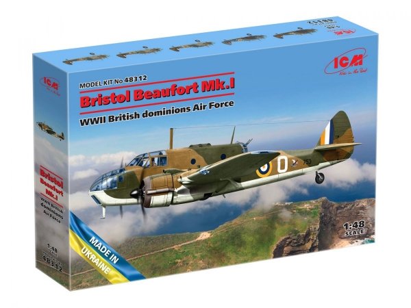 ICM 48312 Bristol Beaufort Mk.I WWII British dominions Air Force 1/48