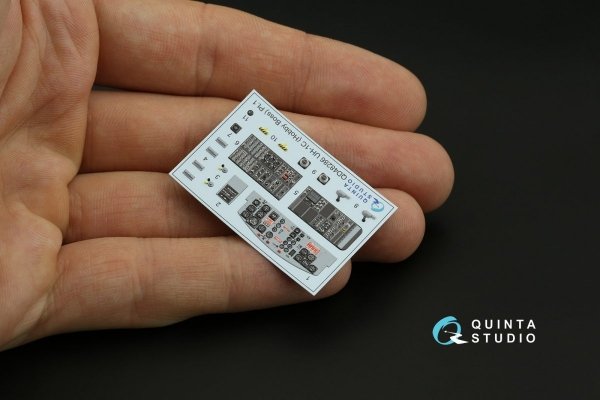 Quinta Studio QD48286 UH-1C 3D-Printed &amp; coloured Interior on decal paper (HobbyBoss) 1/48