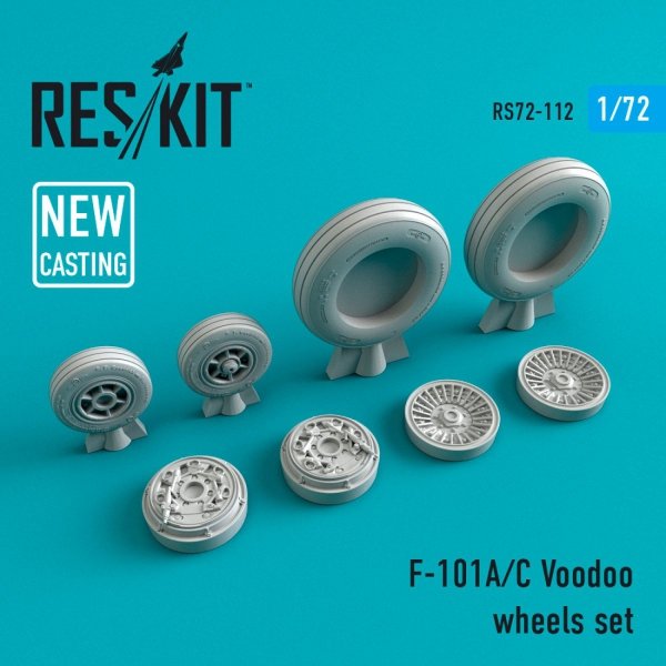 RESKIT RS72-0112 F-101 (A,C) &quot;VOODOO&quot; WHEELS SET 1/72