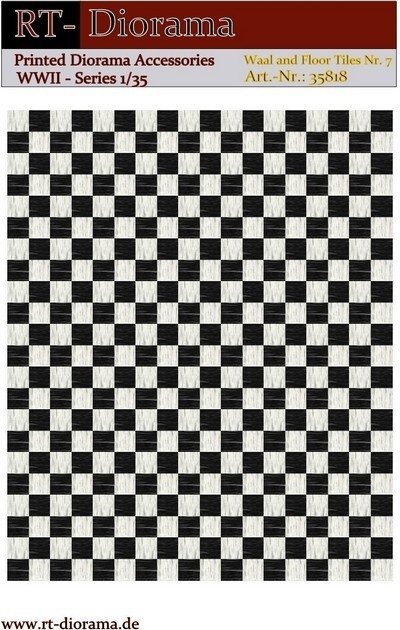 RT-Diorama 35818 Printed Accessories: Wall and Floor Tiles Nr.7 1/35