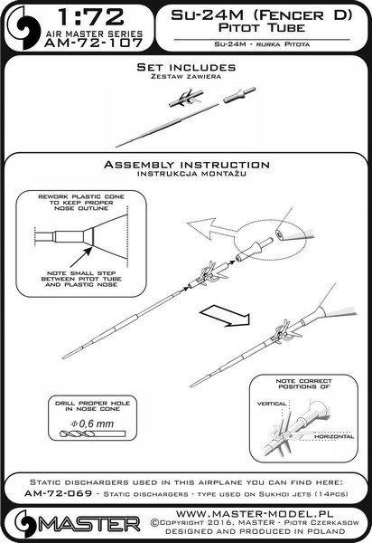 Master AM-72-107 Sukhoi Su-24M (Fencer D) - Pilot Tube 1:72