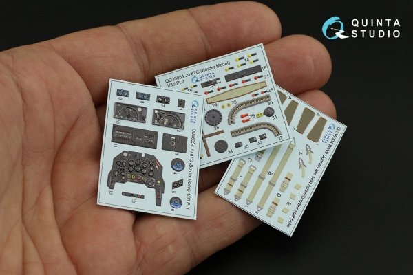 Quinta Studio QD35054 Ju 87G 3D-Printed &amp; coloured Interior on decal paper ( Border Model ) 1/35