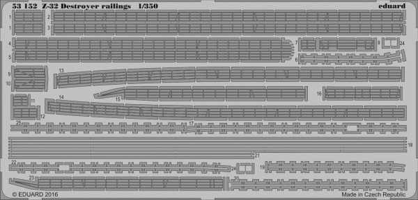 Eduard 53152 Z-32 destroyer railings DRAGON 1/350