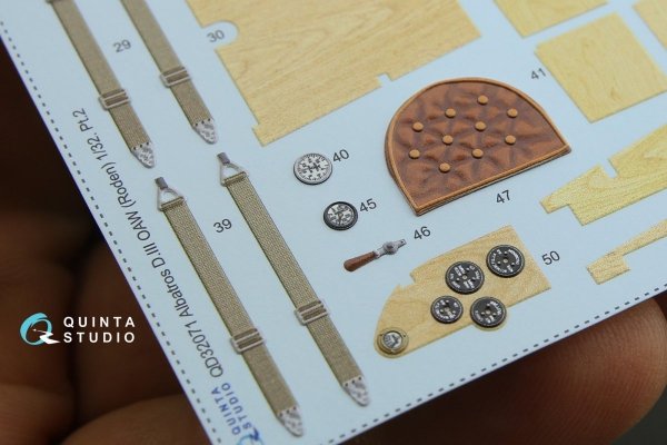 Quinta Studio QD32071 Albatros D.III OAW 3D-Printed &amp; coloured Interior on decal paper (for Roden kit) 1/32