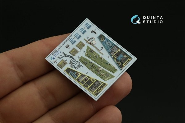 Quinta Studio QD48071 Su-34 3D-Printed &amp; coloured Interior on decal paper (HobbyBoss) 1/48