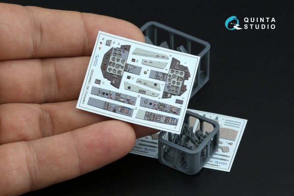 Quinta Studio QD+48602 L-39C 3D-Printed &amp; coloured Interior on decal paper ( Trumpeter )( with 3D-printed resin parts ) 1/48