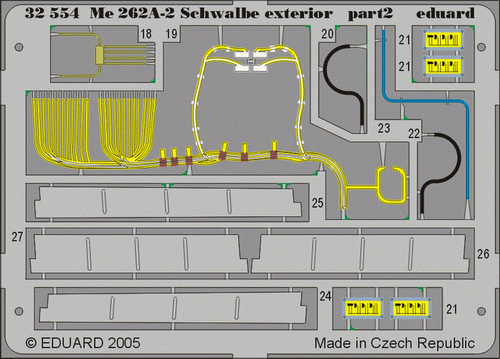 Eduard 32554 Me 262A-2 Schwalbe exterior 1/32 TRUMPETER
