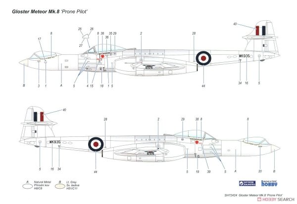 Special Hobby 72424 Gloster Meteor F.8 Prone Pilot 1/72