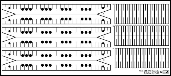 MK1 Design MD-20021 US Navy Aircraft Carrier CV-6 Enterprise Detail Up Parts Dx for Trumpeter 1/200