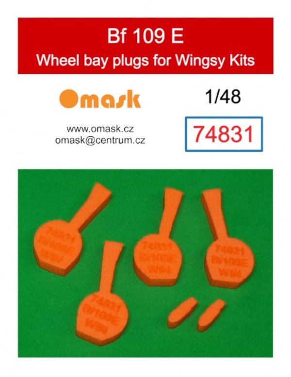 Omask 74831 Bf 109 E wheel bay plugs (for Wingsy Kits) 1/48