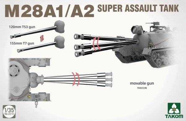 Takom 2210 M28A1/A2 SUPER ASSAULT TANK 1/35