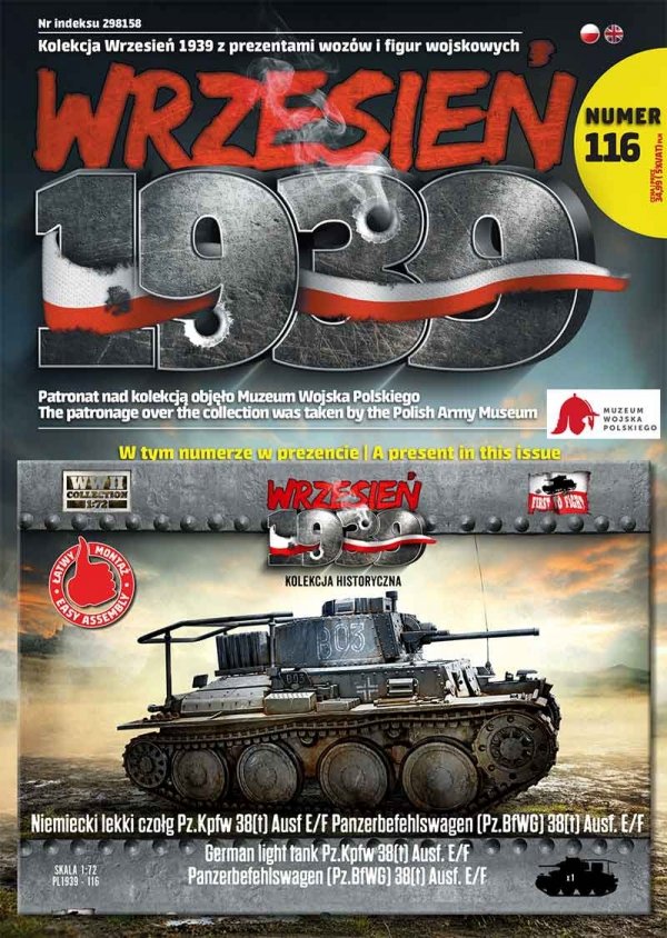 First To Fight PL116 Niemiecki Lekki Czołg Pz.Kpfw 38(t) Ausf E/F 1/72