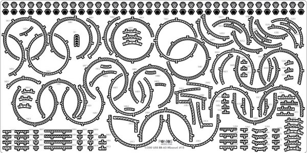 Pontos 22002F1 USS BB-63 Missouri 1945 Detail Up Set (Without wooden deck) (1:200)