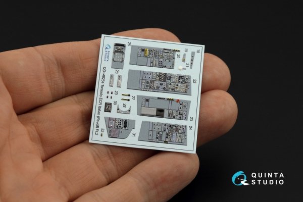 Quinta Studio QDS+48264 Tornado ECR Italian 3D-Printed coloured Interior on decal paper (Revell) (small version) (with 3D-printed resin parts) 1/48