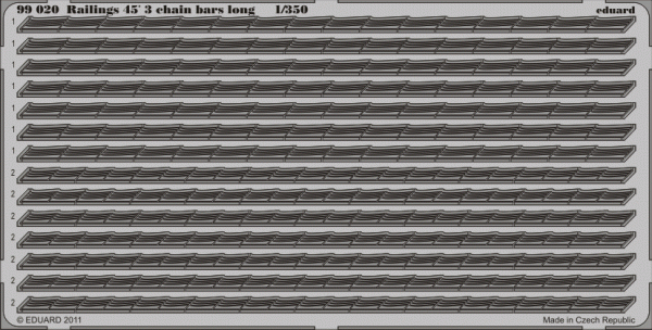 Eduard 99022 Railings 45´ 3 chain bars short 1/350