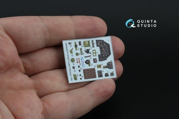 Quinta Studio QD48482 P-51B/C (Late) 3D-Printed coloured Interior on decal paper (Tamiya) 1/48