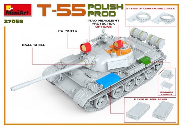 MiniArt 37068 T-55 POLISH PRODUCTION 1/35