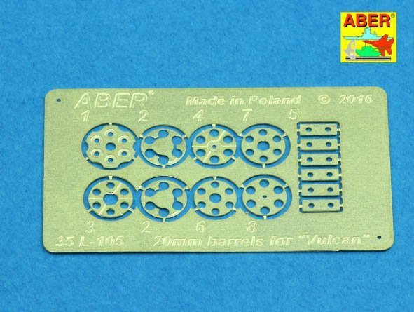 Aber 35L-105 20 mm Barrels for U.S. M61 gun Vulcan (1:35)