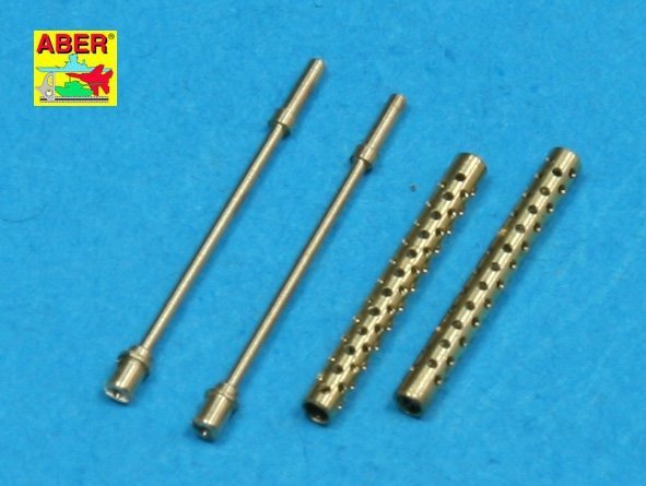Aber 35L-082 Set of 2 standard barrels for U.S aircraft machine guns cal .50 Browning ANM2 A4 with one part muzzle (1:35)	