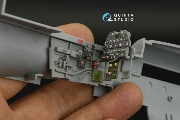 Quinta Studio QD32137 P-40E/K 3D-Printed &amp; coloured Interior on decal paper (Hasegawa) 1/32