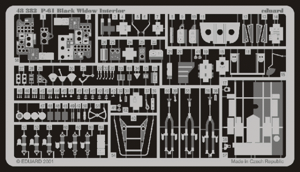 Eduard 48382 P-61 interior 1/48  (MONOGRAM, REVELL)