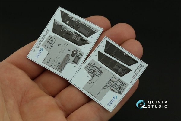 Quinta Studio QD32123 F/A-18F early 3D-Printed &amp; coloured Interior on decal paper (Trumpeter) 1/32
