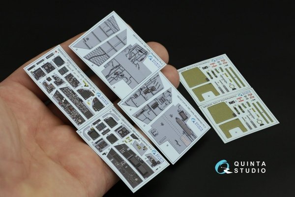 Quinta Studio QD32131 F/A-18D Early 3D-Printed &amp; coloured Interior on decal paper (Academy) 1/32