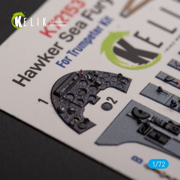 KELIK K72153 Hawker Sea Fury FB.11 - interior 3D decals for Trumpeter kit 1/72