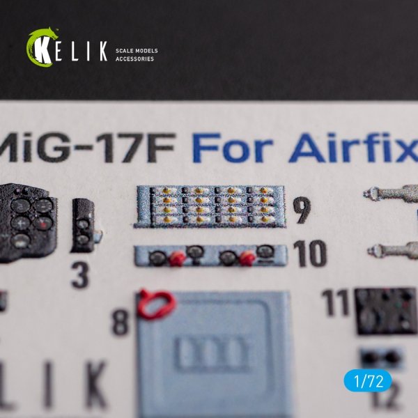 KELIK K72139 Mig-17 Fresco (Shenyang J5) - interior 3D decals for Airfix kit 1/72