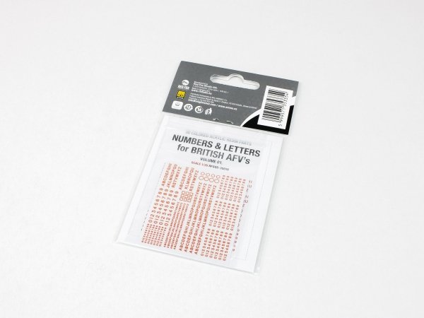 Red Fox Studio QS-35016 Numbers and Letters for British AFV's vol.01 1/35