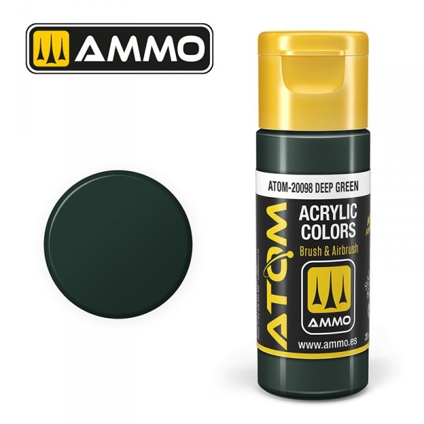 AMMO of Mig Jimenez 20098 ATOM COLOR Deep Green 20ml