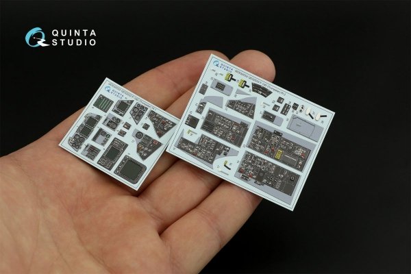 Quinta Studio QDS-32033 F-14D 3D-Printed &amp; coloured Interior on decal paper ( Trumpeter ) (small version) 1/32