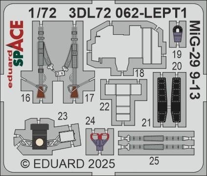 Eduard 3DL72062 MiG-29 9-13 SPACE GREAT WALL HOBBY 1/72