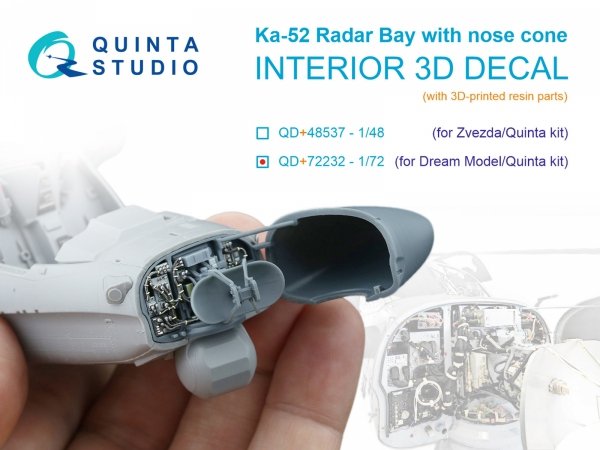 Quinta Studio QD+72232 Ka-52 radar bay (Dream Model/Quinta) 1/72