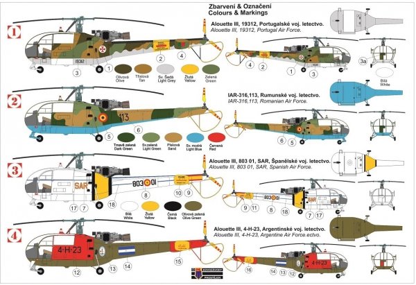 Kovozavody Prostejov KPM0279 Alouette III „International“ 1/72