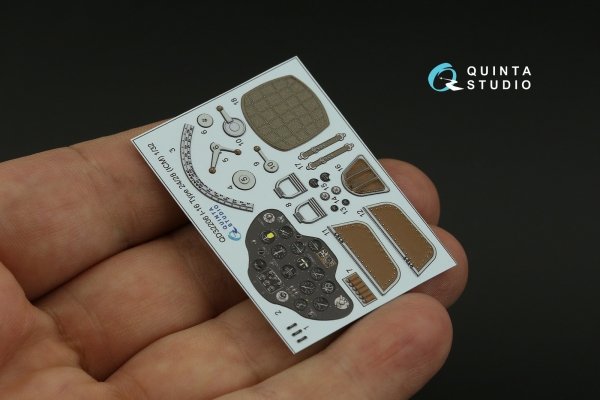 Quinta Studio QD32206 I-16 Type 24/28 3D-Printed coloured Interior on decal paper (ICM) 1/32