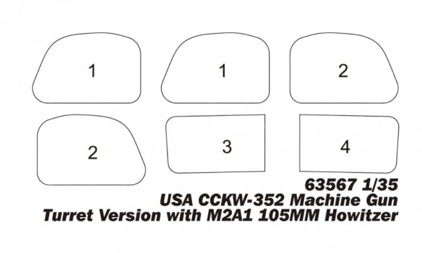 I Love Kit 63567 CCKW-352 with M2A1 105MM Howitzer - Machine Gun Turret Version 1/35
