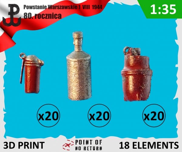 Point of no Return 3524054 Granaty konspiracyjne (filipinka, sidolówka, karbidówka) / Conspiracy Granades 1/35