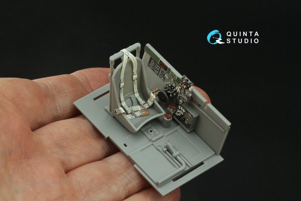 Quinta Studio QD32197 P-47D Thunderbolt Bubbletop Early 3D-Printed coloured Interior on decal paper (Hasegawa) 1/32