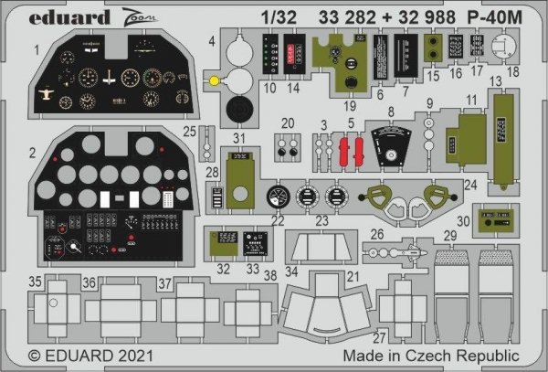 Eduard 33282 P-40M TRUMPETER 1/32