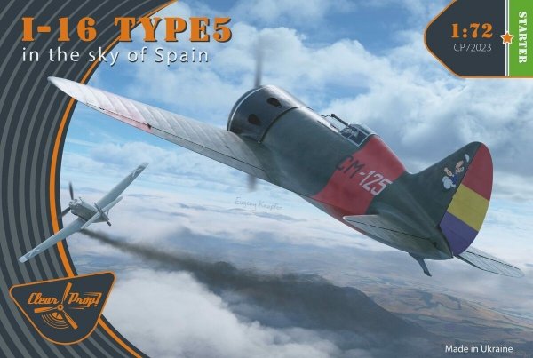 Clear Prop! CP72023 I-16 Type 5 In the sky of Spain STARTER KIT 1/72